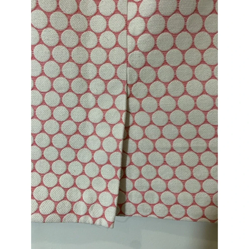Boden Skirt Womens 10 Ivory Pink Pencil Polka Dot Woven Stretch Career‎ Church